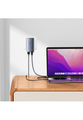 МЗП Baseus GaN5 Pro Ultra-Slim 65W (Type-C + USB) + Кабель Type-C to Type-C 100W (1м) gray