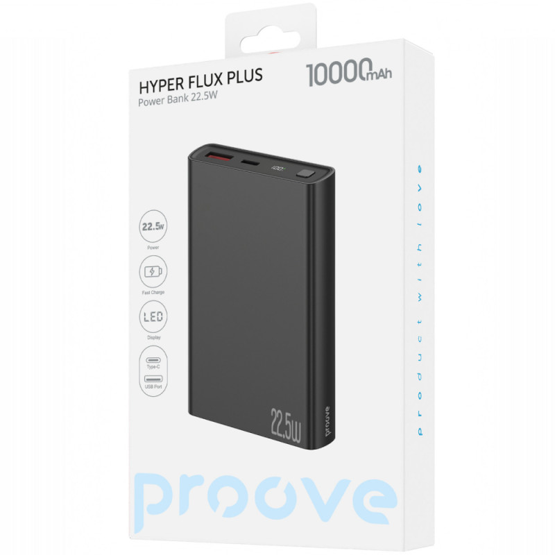 Портативна Батарея Proove Hyper Flux Plus 22.5W 10000mAh black