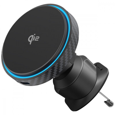 Автомобільний тримач з Бездротовим ЗП Proove Graphite Circle Qi2 15W black