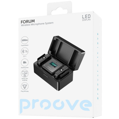 Бездротовий петличний мікрофон Proove Forum black