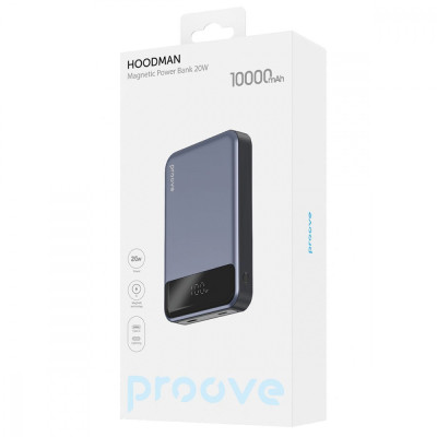 Портативна Батарея Proove Hoodman Magnetic 20W 10000mAh black