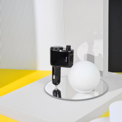 АЗП Baseus FM Launcher Locomotive 10W 2USB black