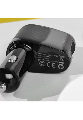 АЗП Baseus FM Launcher Locomotive 10W 2USB black
