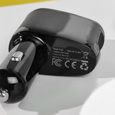 АЗП Baseus FM Launcher Locomotive 10W 2USB black