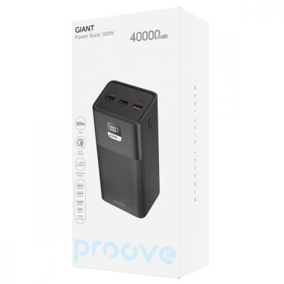 Портативна Батарея Proove Giant 100W 40000mAh black
