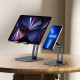 Підставка для планшету Baseus Desktop Biaxial Foldable Metal Stand grey