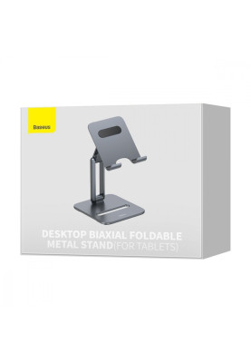 Підставка для планшету Baseus Desktop Biaxial Foldable Metal Stand grey