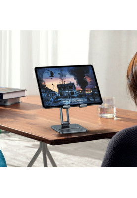 Підставка для планшету Baseus Desktop Biaxial Foldable Metal Stand grey