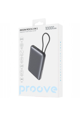 Портативна Батарея Proove Moon Rock 2 in 1 22.5W 10000mAh gray