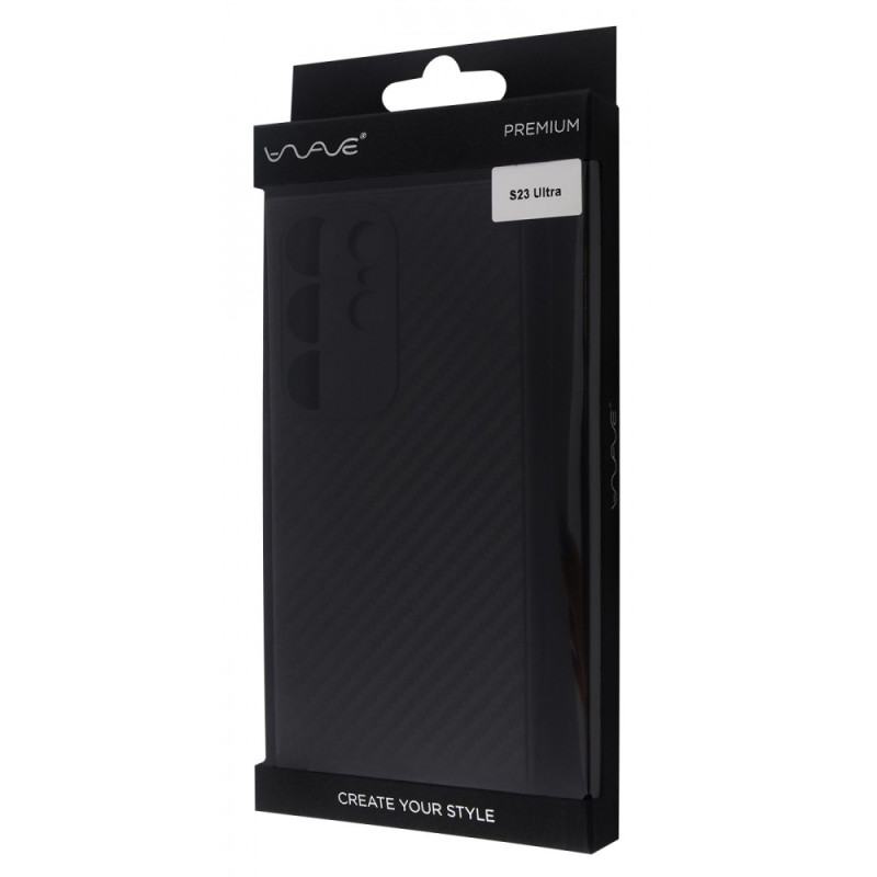 Чохол WAVE Premium Carbon Slim with Magnetic Ring Samsung Galaxy S23 Ultra black