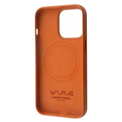 Чохол WAVE Premium Leather Edition Case with Magnetic Ring iPhone 13 Pro orange