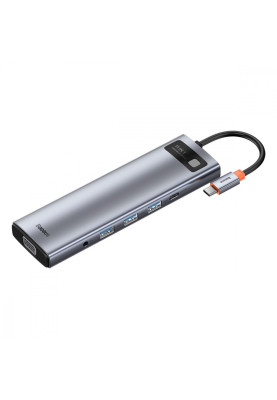 USB-Хаб Baseus Metal Gleam Series 11-in-1 Type-C gray