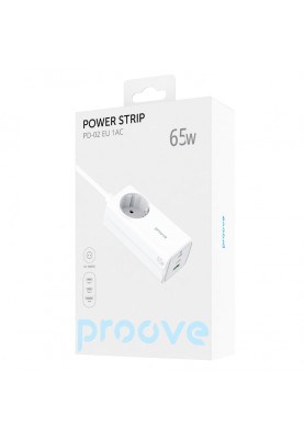 Мережевий фільтр Proove Power Strip PD-02 65W (2 Type-C + 1USB) white