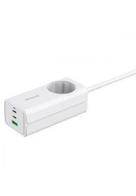 Мережевий фільтр Proove Power Strip PD-02 65W (2 Type-C + 1USB) white