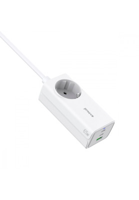 Мережевий фільтр Proove Power Strip PD-02 65W (2 Type-C + 1USB) white