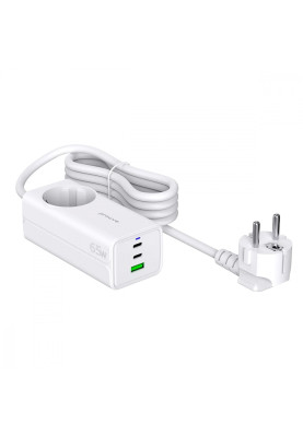 Мережевий фільтр Proove Power Strip PD-02 65W (2 Type-C + 1USB) white