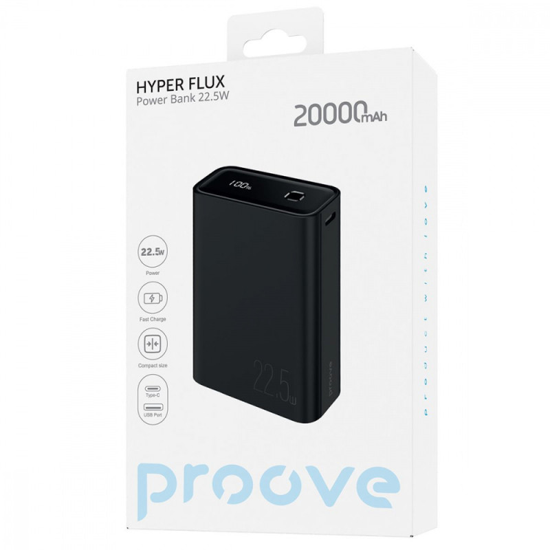 Портативна Батарея Proove Hyper Flux 22.5W 20000mAh black