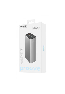 Портативна Батарея Proove Metalskin 65W 30000mAh metal gray