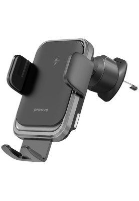Автомобільний тримач з Бездротовим ЗП Proove Nitro Charge 15W dark gray