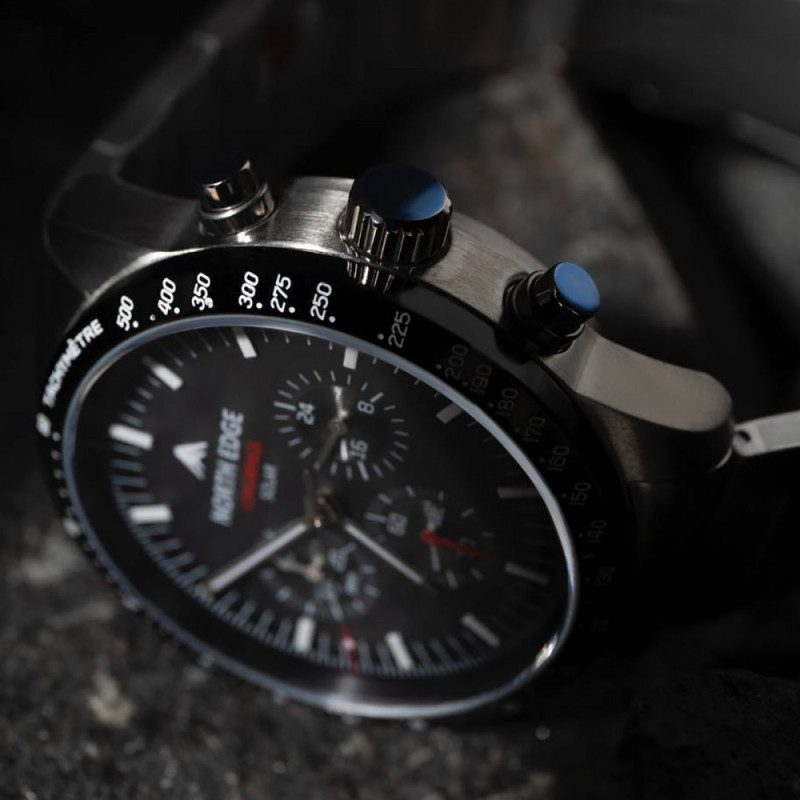 Механічний Годинник NORTH EDGE Longwings black