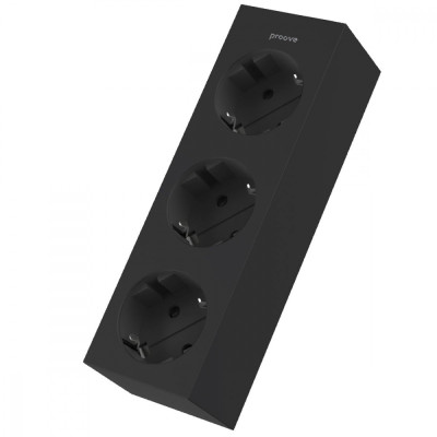 Мережевий фільтр Proove Magnet Strip (3xAC) 1.6m black