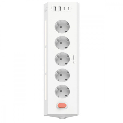 Мережевий фільтр Proove Prism Socket (5xAC + 2xType-C + 2xUSB) 1.6m white