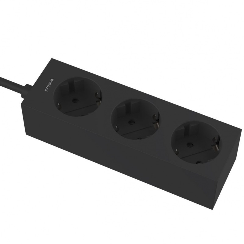 Мережевий фільтр Proove Magnet Strip (3xAC) 1.6m black