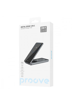 Бездротовий ЗП Proove Metal Edge 3 in 1 black