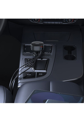 АЗП Baseus Enjoyment Pro Car Charger Type-C + Retractable C & iP Cable 60W black