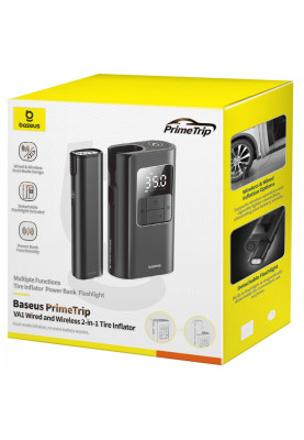 Портативний Міні Насос Baseus PrimeTrip VA1 2-in-1 black