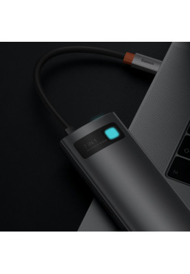 Type-C-Хаб Baseus Metal Gleam Series 7-Port (Type-C to HDMI4K 60Hz+3xUSB3.0+PD+SD/TF) gray