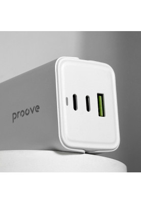 Мережевий фільтр Proove Power Strip PD-02 65W (2 Type-C + 1USB) white