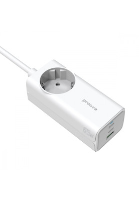 Мережевий фільтр Proove Power Strip PD-02 65W (2 Type-C + 1USB) white