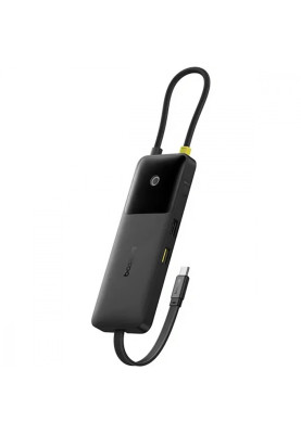 Type-C-Хаб Baseus Dual Fast Charging 6-in-1 (Type-C to HDMI 4K 60Hz+USB-A (10Gbps)+Type-C (10Gbps)+T black