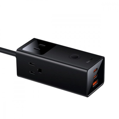 Мережевий фільтр Baseus PowerCombo Digital PowerStrip 3AC+1U+2C 40W (1.5m) black