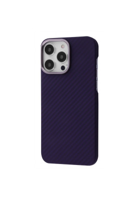 Чохол WAVE Premium Carbon Slim with Magnetic Ring iPhone 14 Pro deep purple