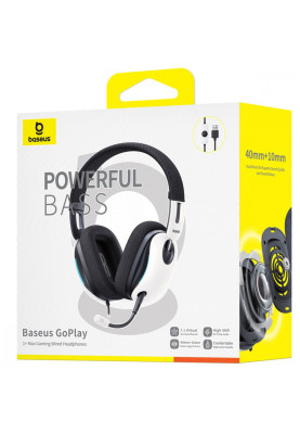 Дротові навушники Baseus GoPlay 1+  Max Gaming white