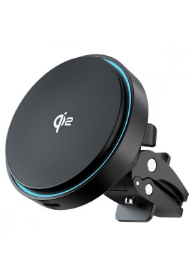 Автомобільний тримач з Бездротовим ЗП Proove Light Circle Qi2 15W black