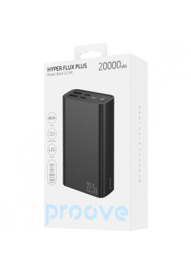 Портативна Батарея Proove Hyper Flux Plus 22.5W 20000mAh black
