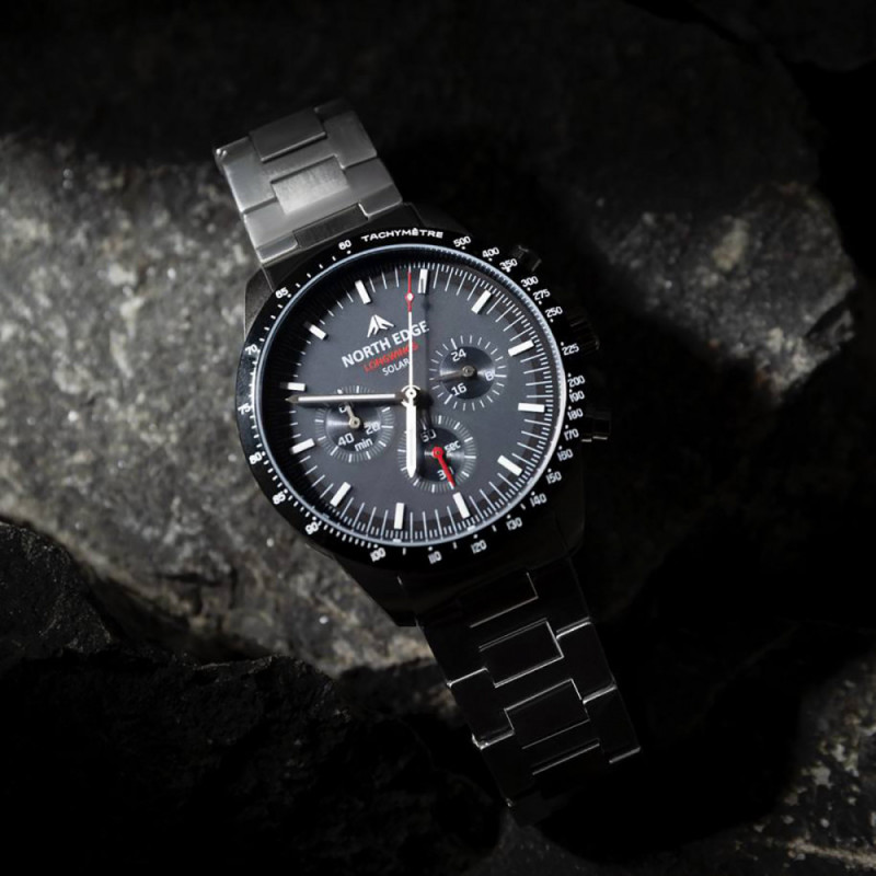 Механічний Годинник NORTH EDGE Longwings black
