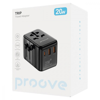 Універсальний адаптер Proove Trip 20W black
