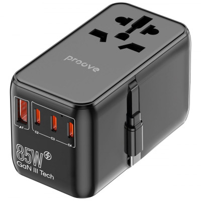 Універсальний адаптер Proove Trip 85W black