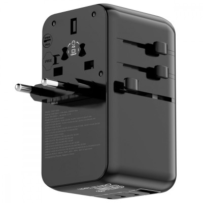 Універсальний адаптер Proove Trip 85W black