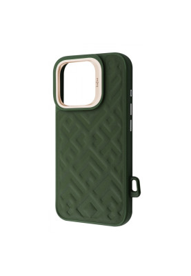 Чохол Kajsa Rhombus Collection with Magnetic Ring iPhone 16 Pro Max olive