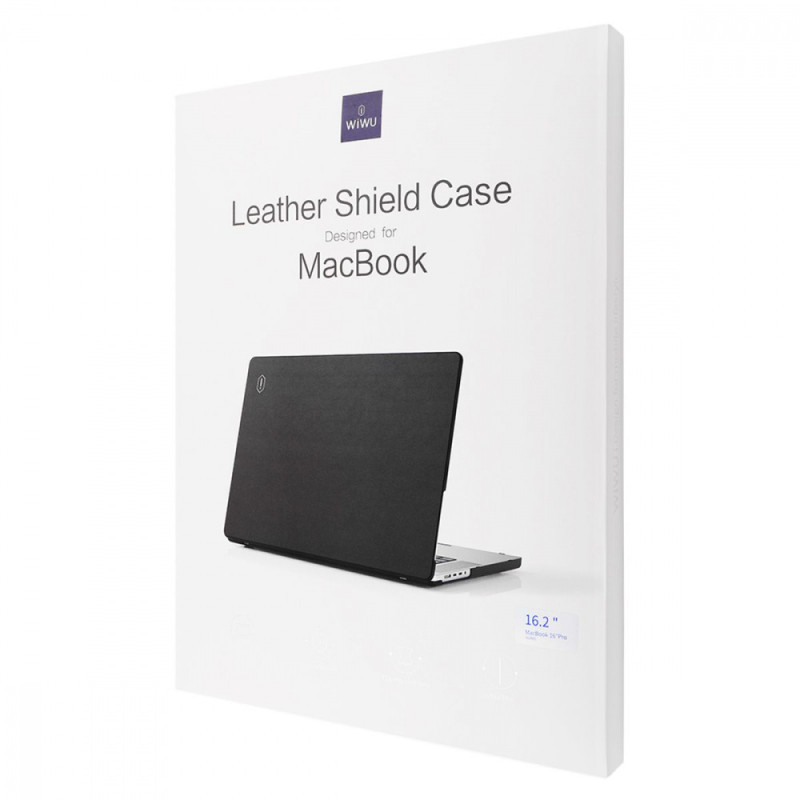 Накладка WIWU Leather Shield MacBook Pro 16,2" (A2485) black