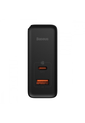 МЗП Baseus GaN5 Pro 100W (Type-C + USB) + Кабель Type-C + Type-C black