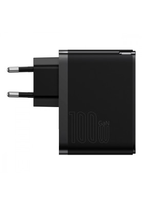 МЗП Baseus GaN5 Pro 100W (Type-C + USB) + Кабель Type-C + Type-C black