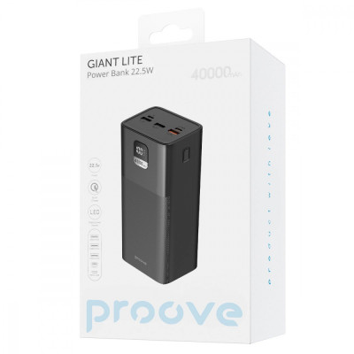 Портативна Батарея Proove Giant Lite 22.5W 40000mAh black