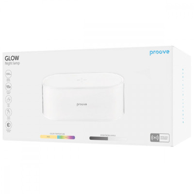 Нічник з Бездротовою Зарядкою Proove Glow 1200mAh white