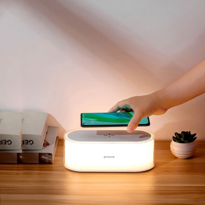 Нічник з Бездротовою Зарядкою Proove Glow 1200mAh white